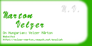 marton velzer business card